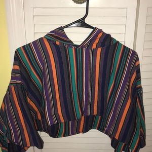 Multi colored cropped mid sleeve